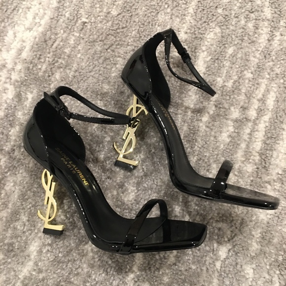 YSL Opyum Patent Leather Sandals Size 38 - Picture 1 of 5
